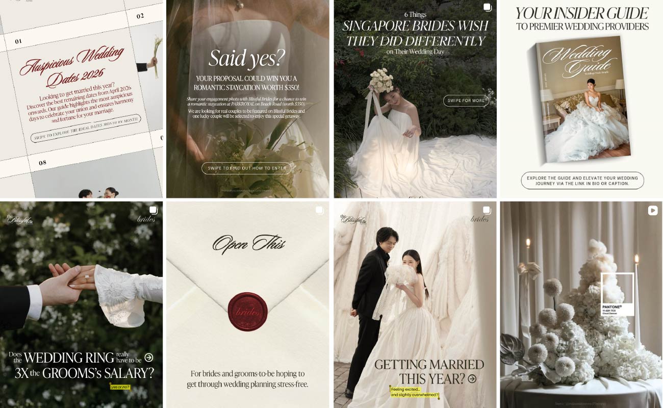 Blissful Brides social content